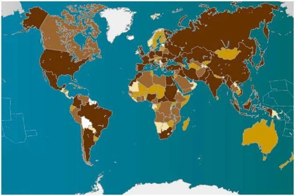La OMS difundió mapa de la contaminación del mundo
