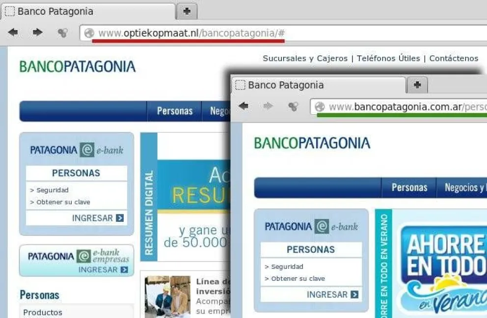 Alertan por mails truchos para robar datos personales del Banco Patagonia