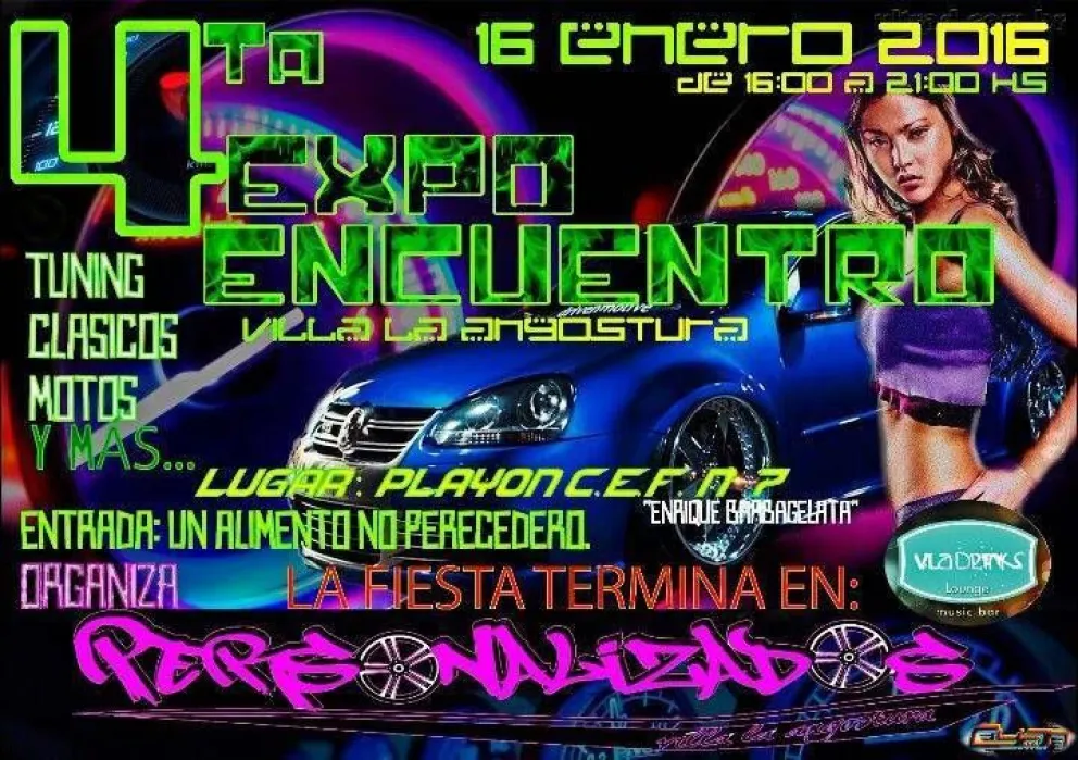 Realizan el 4to. Encuentro de "Autos tuning"