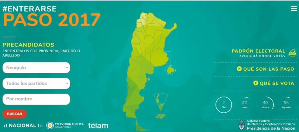 Todos los candidatos y datos útiles en un portal interactivo para las PASO