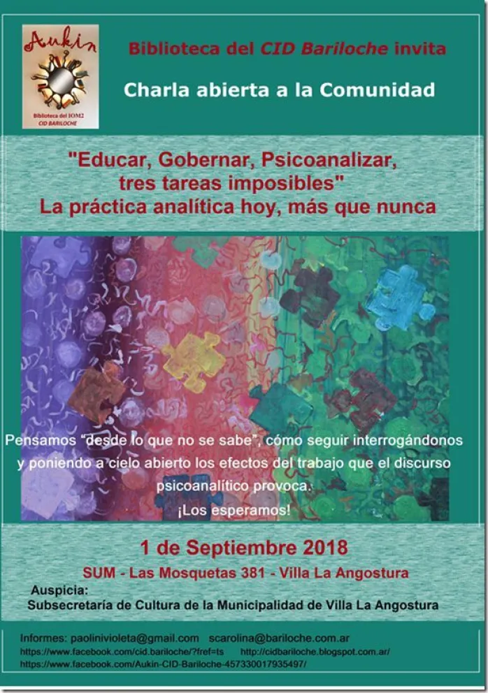 "Educar, gobernar, psicoanalizar, tres tareas imposibles”