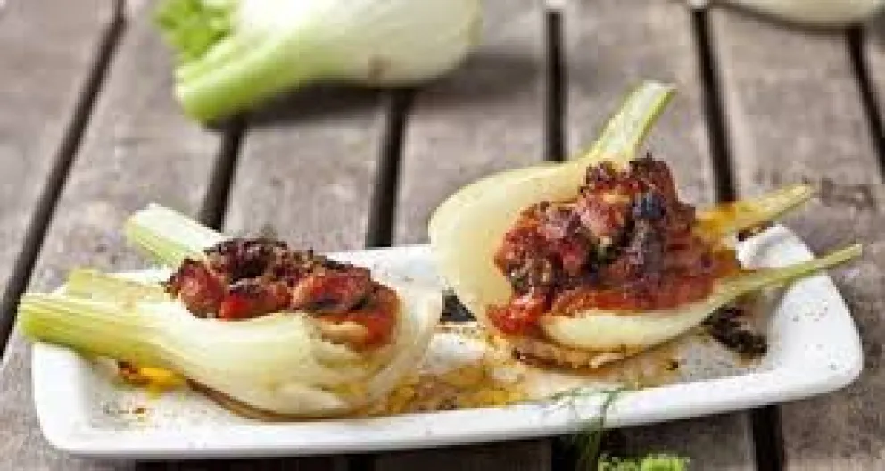 El "plato del día": Hinojo relleno al horno