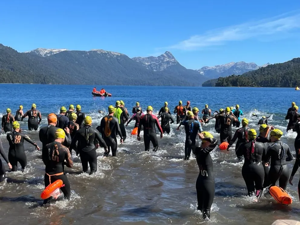 Aguas abiertas Villa la Angostura se prepara para la gran fiesta de la natación "Carrera de los 7 Lagos"