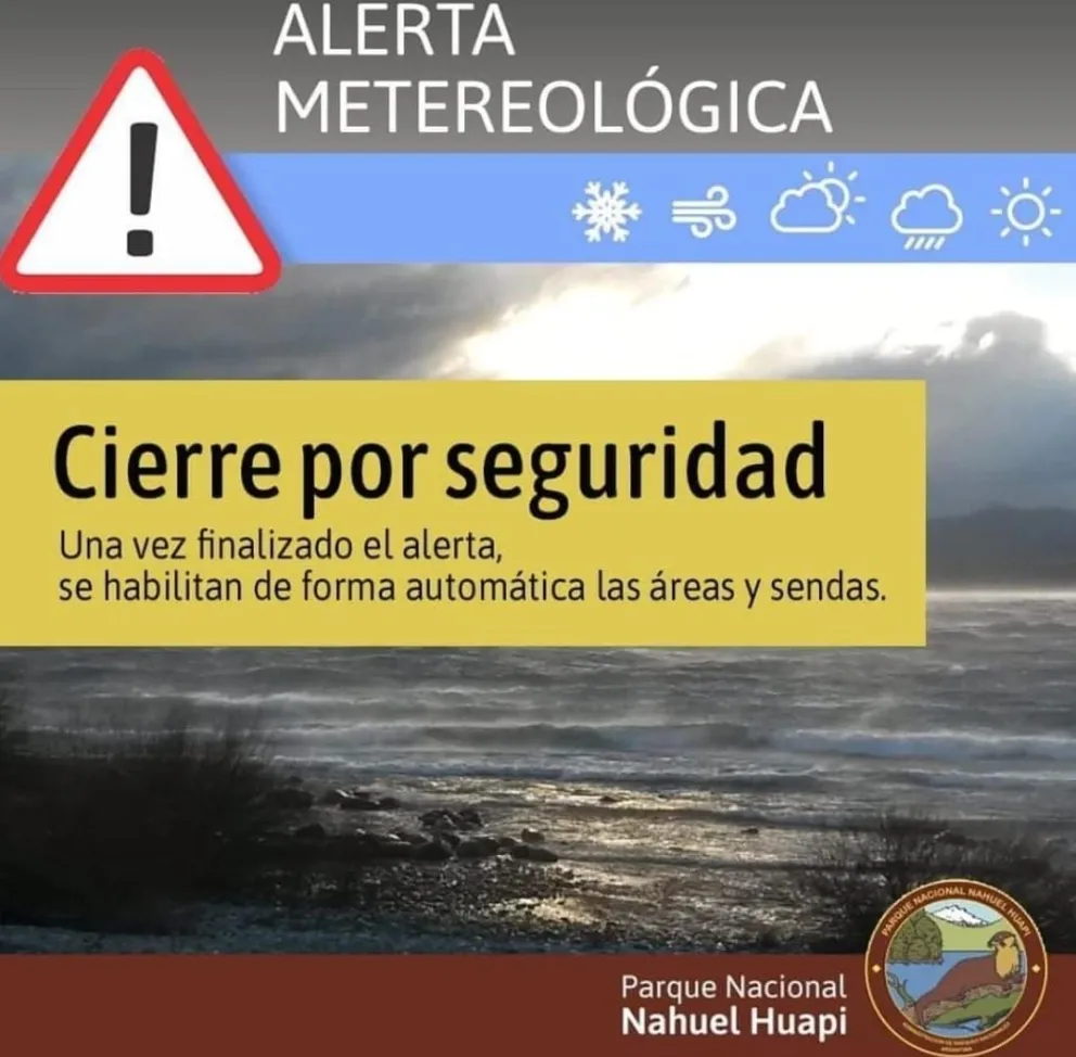Por los fuertes vientos Parques cerró las sendas peatonales